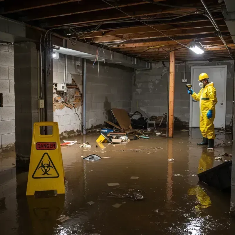 Flooded Basement Electrical Hazard in Stephenson County, IL Property